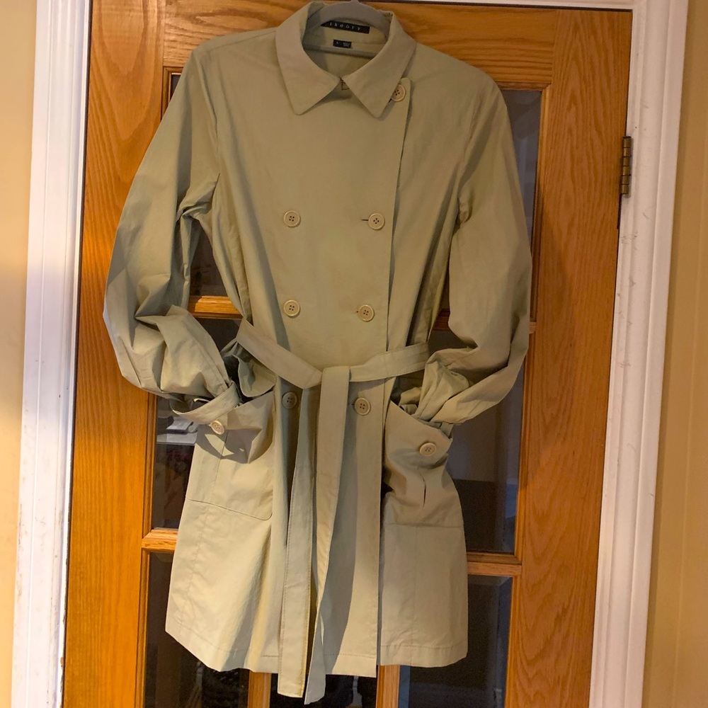 Theory Olive Trench Coat